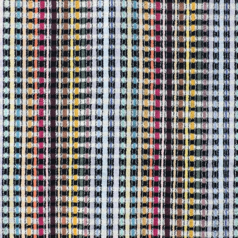 Missoni Home Bath Towel Set 4 Multicolor Jacquard‎ Micro Plaid Grid Italy 55x35